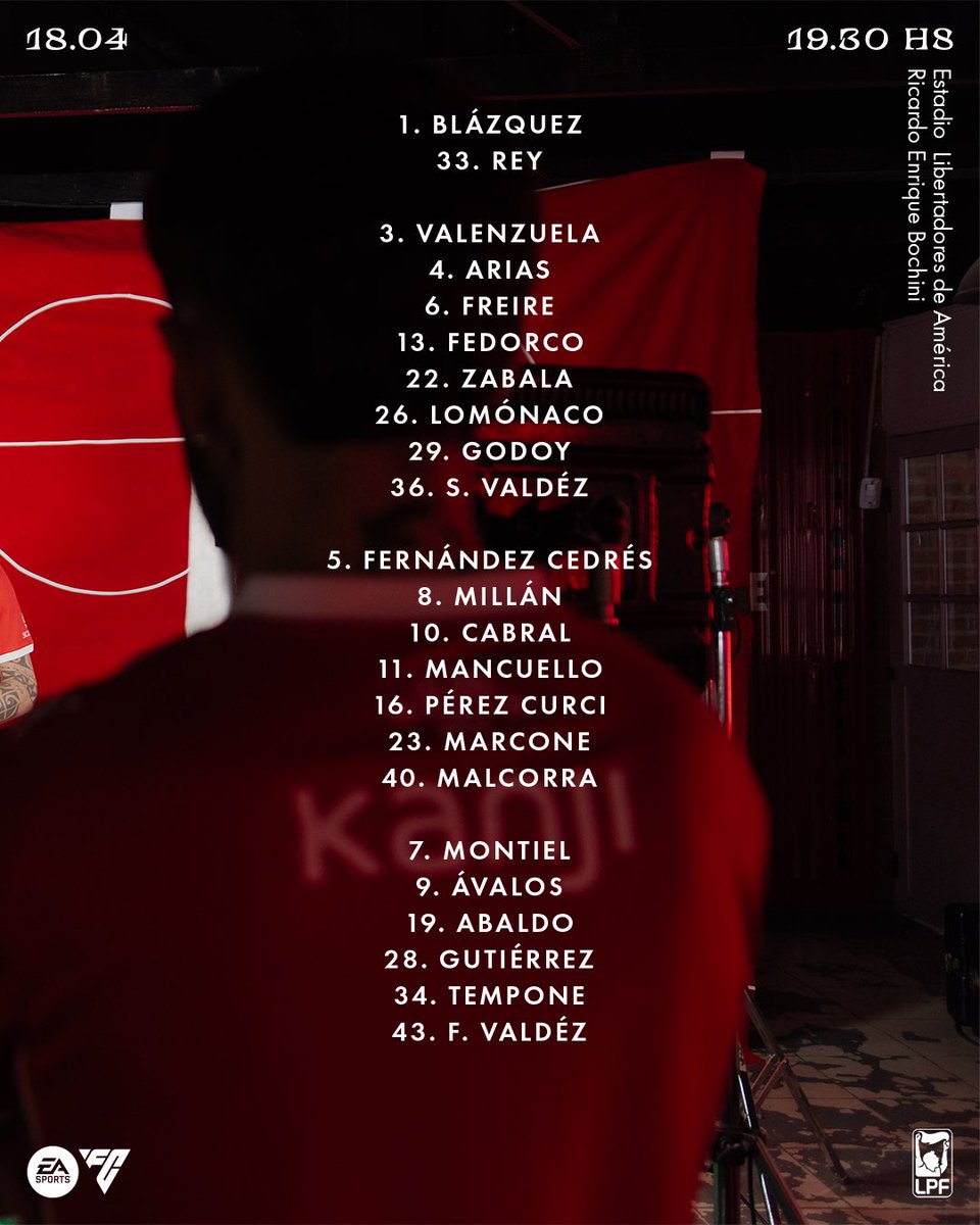 Convocados vs Defensa y Justicia 

Regresa Santiago Montiel 

#Independiente