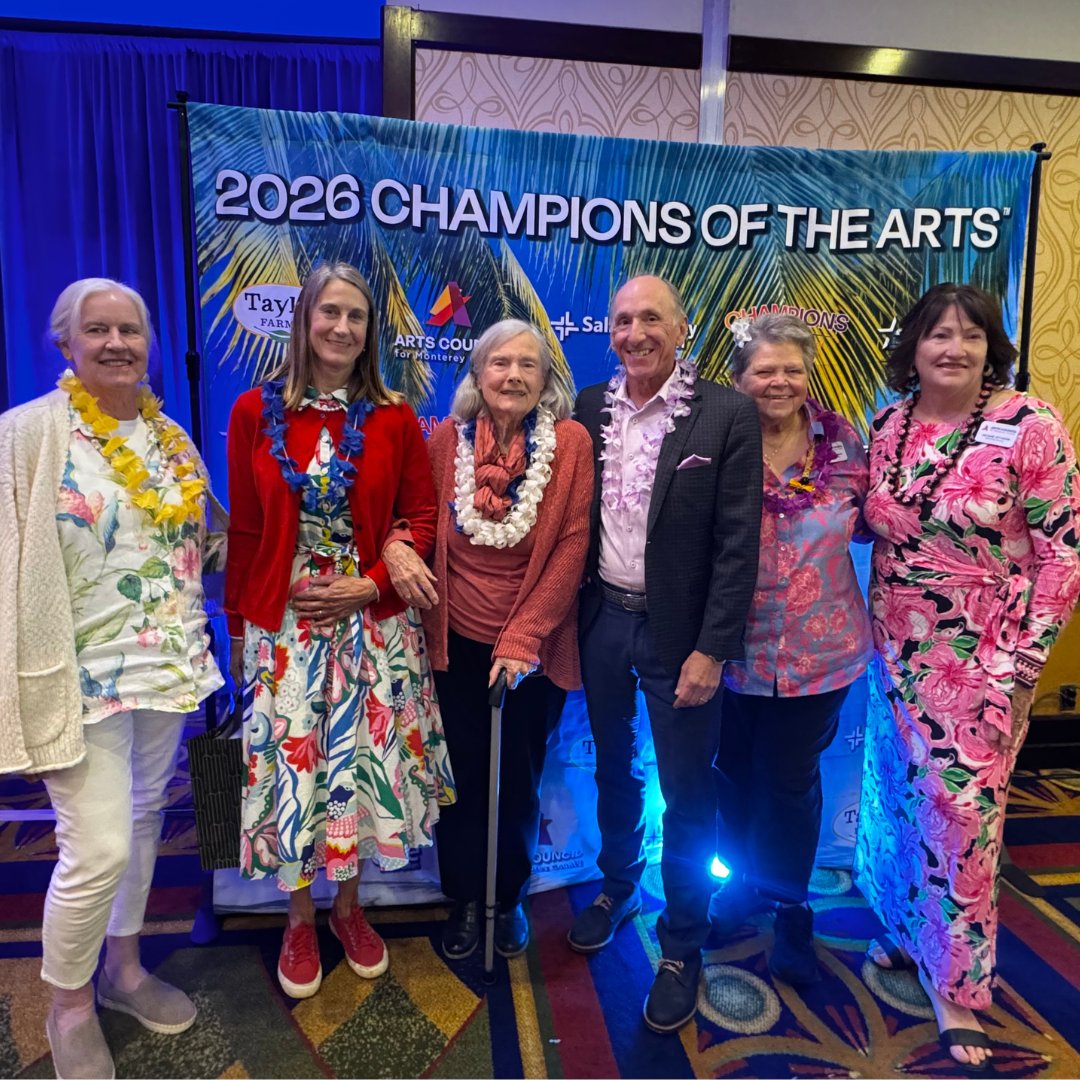 cfmco's tweet photo. Thank you to the Arts Council for Monterey County for inviting @cfmco President/CEO Dan Baldwin to present Roberta "Bertie" Elliott with the 2026 Champions of the Arts Lifetime Achievement Award. Congratulations Bertie. Mahalo! 💐 https://t.co/V7v7D5JlPl