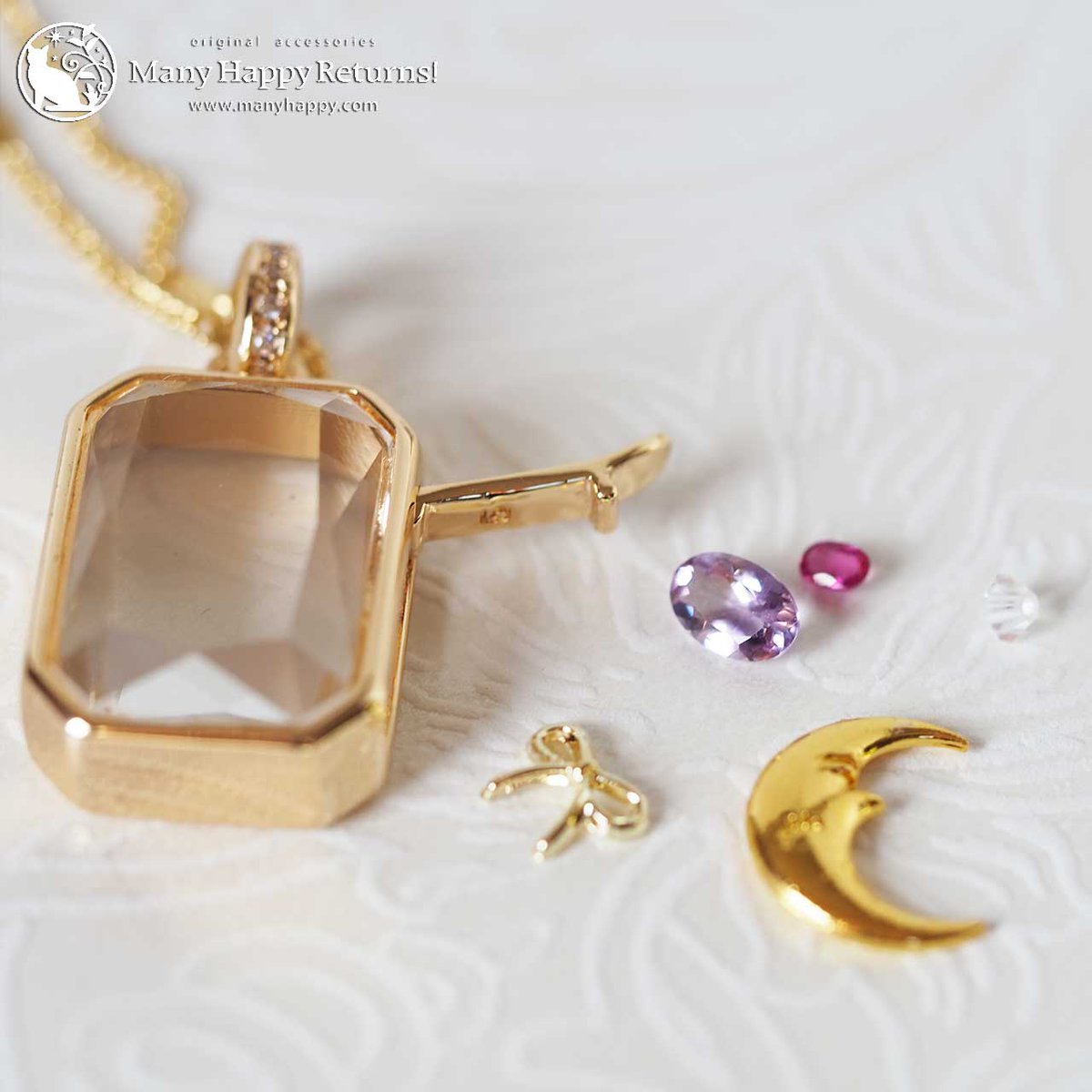 Many Happy Returns!新月の新作アクセサリー✨
ブレスレットは完売となりました。ありがとうございます。
こちらはアメジスト、ルビーのルースが入った「ひみつの宝石ペンダント💎」
こっそりご自分のたからものも入れてみて❤
manyhappy.base.shop/items/142092878
#パワーストーンアクセサリー 
#ルビー