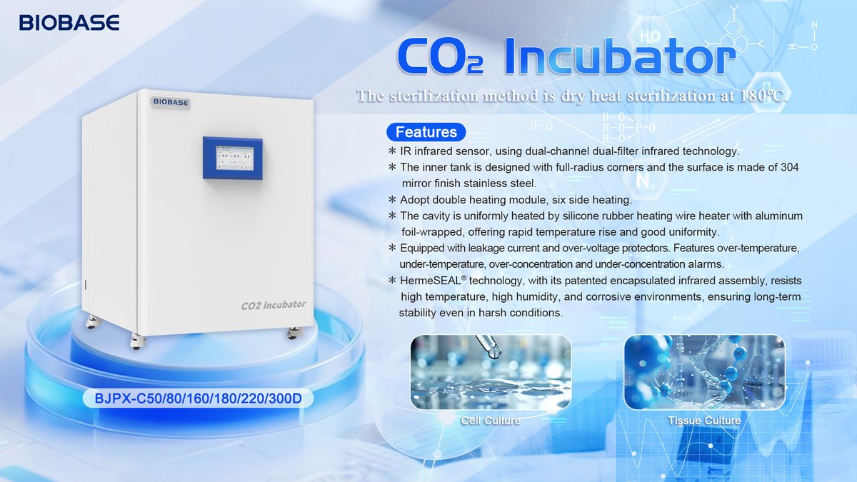 VikaSunBiobase's tweet image. CO2 Incubator
BIOBASE PROVIDES YOU WITH ONE-STOP SOLUTION
If you want to know more information, please contact us
#CO2Incubator #Microbiology #Laboratory #Lab #Medical #Products #BIOBASE
Email: Sales100@biobase.world
WhatsApp/Wechat :+86 15662659136