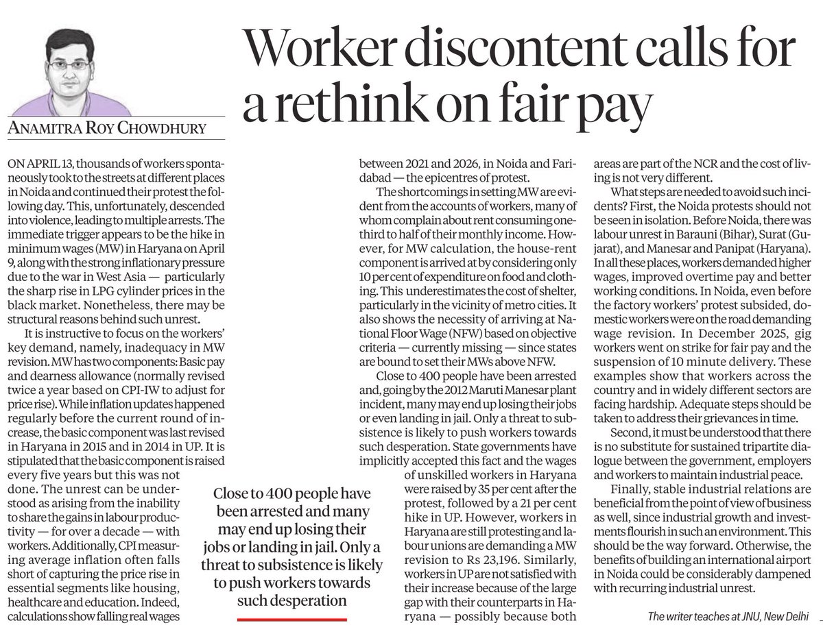 D_U_Teachers's tweet image. Anamitra Roy Chowdhury (#JNU) 

Indian Express, 18/04/2026
