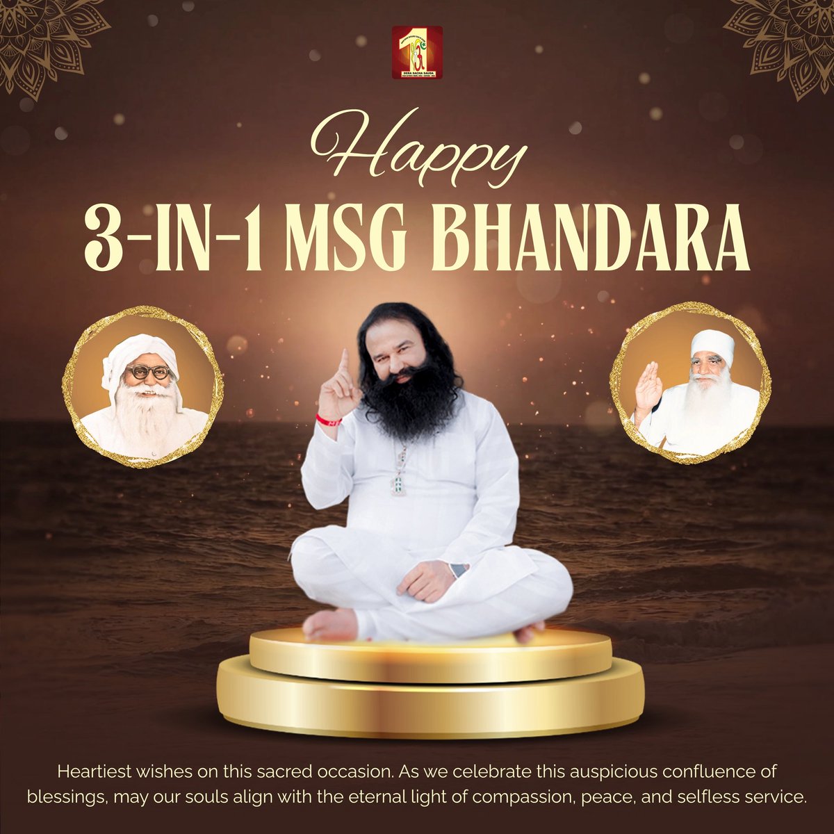 परिवर्तन सृष्टि का नियम है, और संत इसी परिवर्तन के माध्यम से अपनी जीवोद्धार यात्रा को और अधिक गति देते हैं, मानवता को खुशियाँ और सृष्टि को उद्धार रूपी वरदान प्रदान करते हैं।
इस पवित्र 3-इन-1 MSG भंडारे की हार्दिक शुभकामनाएं। ✨