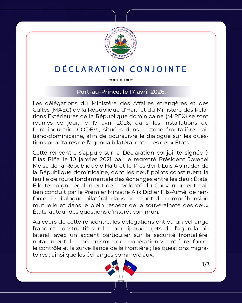 Ministère des Affaires étrangères et des Cultes tweet media