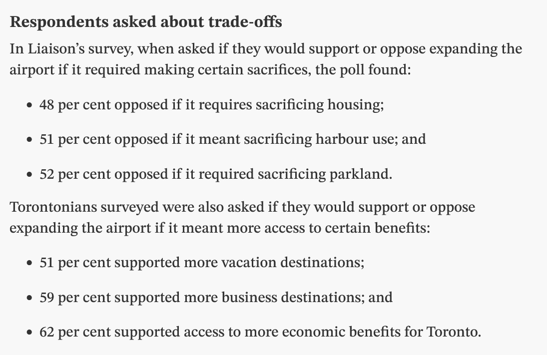 treebeing's tweet image. #nojets
Most Torontinians,  52 %, opposed if it required sacrificing #parkland. People are holding on sanity, concerned about their #qualityoflife in this city under a constant #stress of #development. #Destruction of #Waterfront by #Jets could be the last drop for many of us.