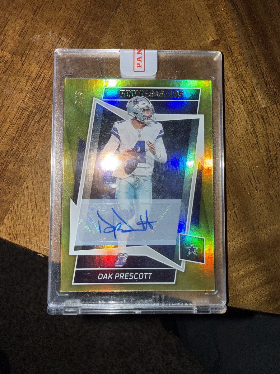 jfanz03's tweet image. Thank you @PaniniAmerica for my redemption! @CardPurchaser got this in the mail today!  @dak auto out of 3! #DallasCowboys #DakPrescott