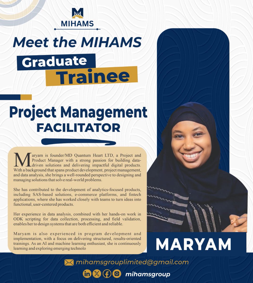 MihamsGroup_ltd's tweet image. Meet the facilitators behind the MIHAMS Graduate Trainee Program, dedicated to equipping graduates with practical skills, strategic insight, and industry-ready competence. 

#MIHAMS #GraduateTrainee #CareerDevelopment #SkillsDevelopment