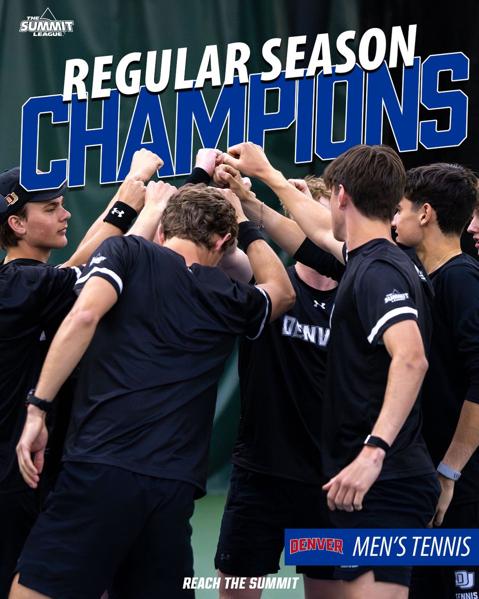 TheSummitLeague's tweet photo. 𝙍𝙀𝙂𝙐𝙇𝘼𝙍 𝙎𝙀𝘼𝙎𝙊𝙉 𝘾𝙃𝘼𝙈𝙋𝙎 🎉🥳

🏆@DU_MTennis 

#ReachTheSummit x #SummitTEN https://t.co/nJEWuBPc7I