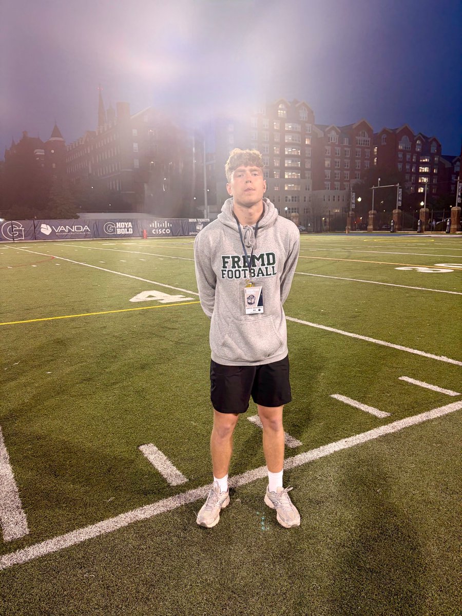 cartermacd2027's tweet photo. Thank You @HoyasFB for hosting me for a spring practice. Loved watching the scrimmage and seeing your facilities.

@Fremd_Football @NexGenbyApex 
@STARKE_IT @EDGYTIM https://t.co/en2stVo5S0