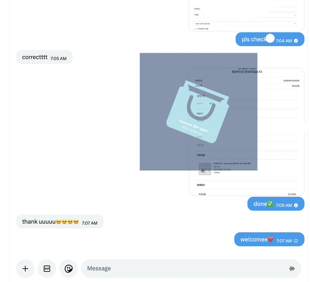 sunnyintheday's tweet image. #Proof 

Website checkout service Soundwave
ITZY Ice cream 

#krproxyservice 
#sunnyintheday