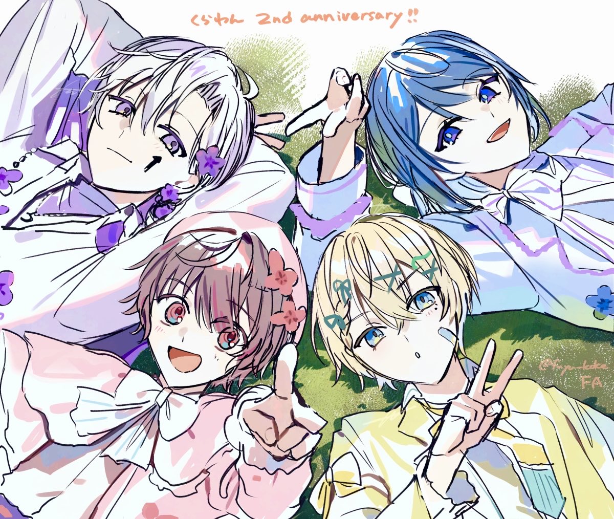 2周年祝のFA💐
 #くらわん美術部