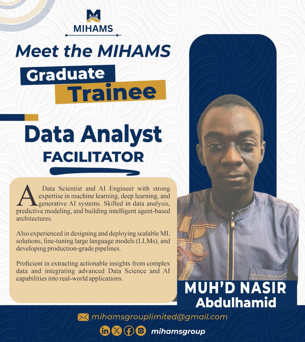 MihamsGroup_ltd's tweet image. Meet the facilitators behind the MIHAMS Graduate Trainee Program, dedicated to equipping graduates with practical skills, strategic insight, and industry-ready competence.   

#MIHAMS #GraduateTrainee #CareerDevelopment #SkillsDevelopment