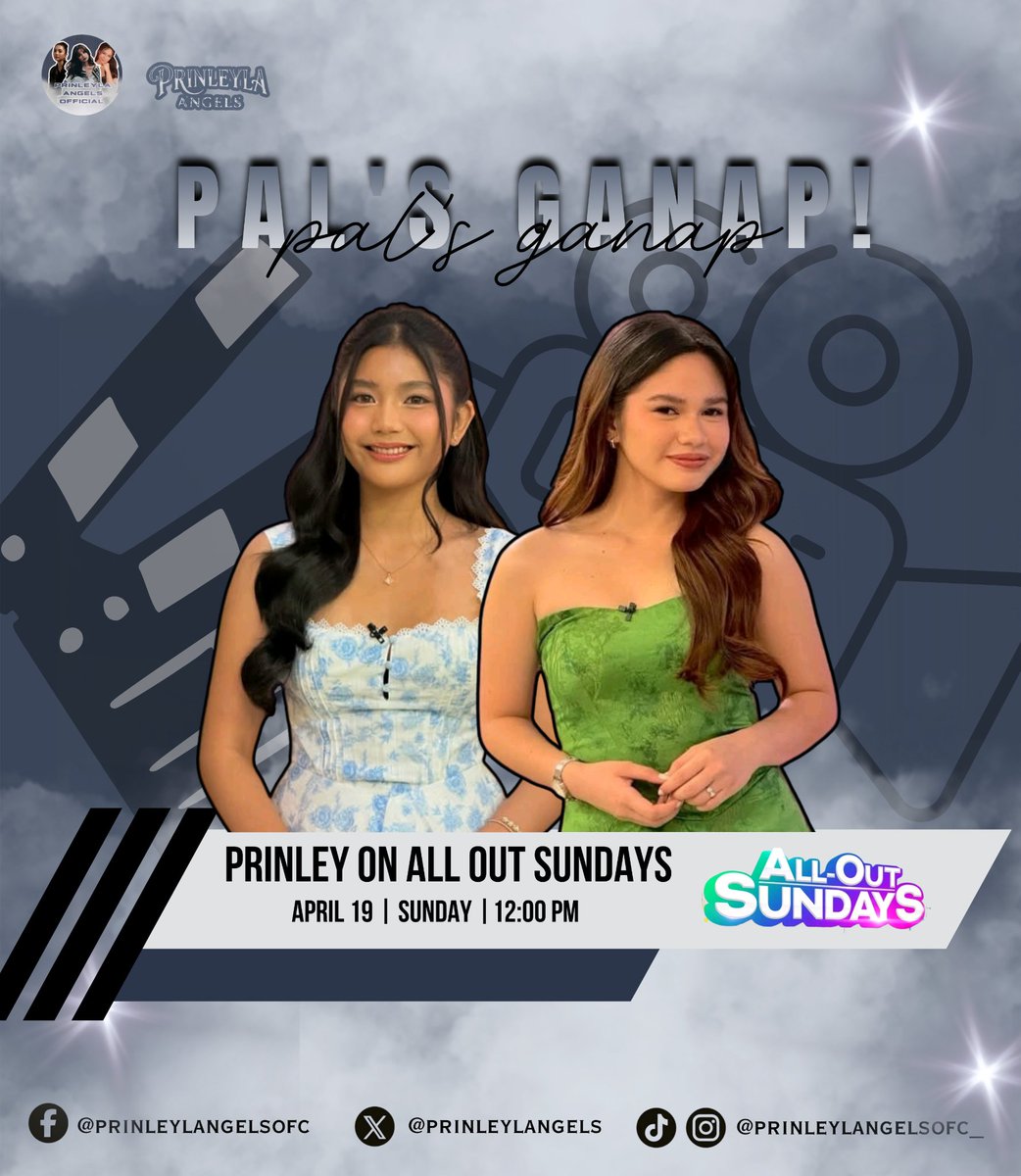prinleylangels's tweet image. 𝐏𝐫𝐢𝐧𝐜𝐞𝐬𝐬 𝐚𝐧𝐝 𝐀𝐬𝐡𝐥𝐞𝐲 𝐨𝐧 𝐀𝐥𝐥-𝐎𝐮𝐭 𝐒𝐮𝐧𝐝𝐚𝐲𝐬! ☁️

Catch Princess Aliyah and Ashley Sarmiento on AOS this coming April 19 at 12:00PM. 🤍☁️

#princess #ashley #prinleylangelsofc