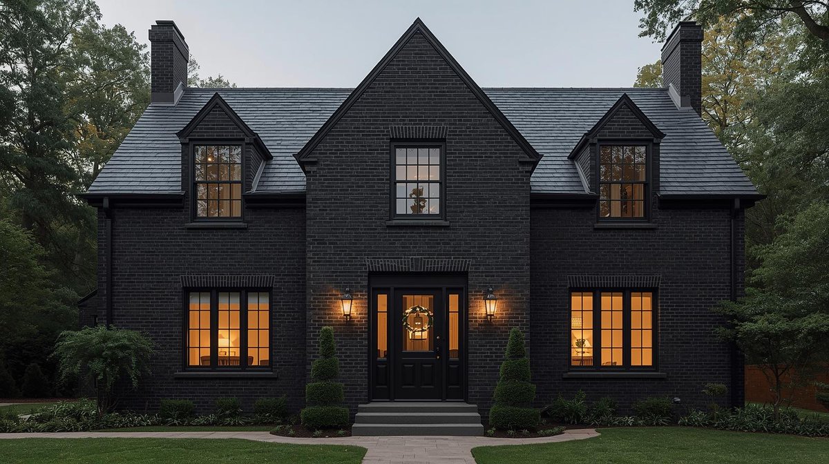 RoniceJackson's tweet image. Black brick houses are gaining popularity! 🖤🏡 If you're considering painting your exterior black, here’s some curb appeal inspiration. ✨

#BlackBrick #ExteriorDesign #HomeMakeover #CurbAppeal
 LocalInfoForYou.com/314622/black-b…