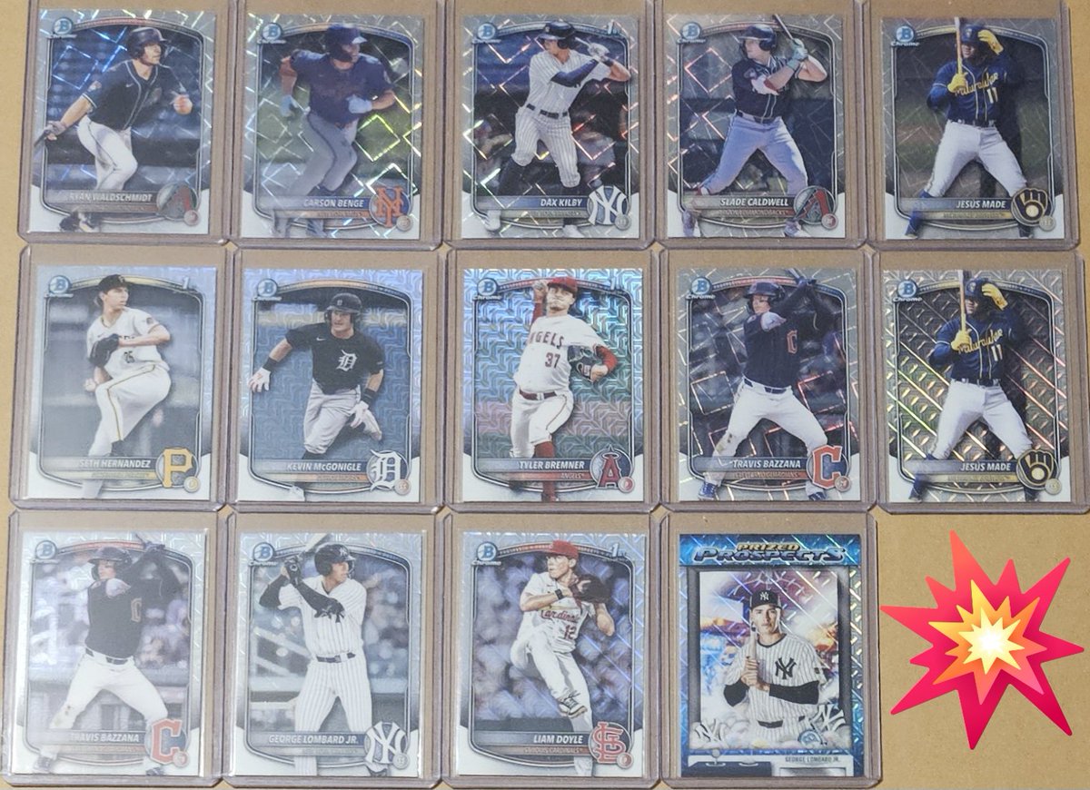 3bangerbreaks's tweet image. #Hits from the 2025 #Bowman #Draft #Baseball #Random #Team #Mega #Box #Half #Case #Break #2

#TBBCrew #MLB #TBBReposts #TBBBreakCredit #Autographs #tradingcards #thehobby