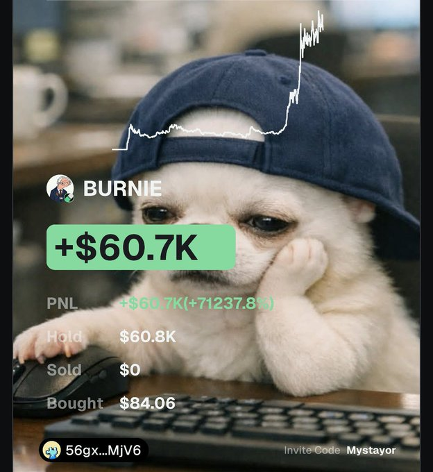 fluffycrypt's tweet photo. This wallet bought $83 $burnie and now $59,000 in profit.

This could be you today if you lock in

7:00 pm utc https://t.co/GcSLm51Bgj