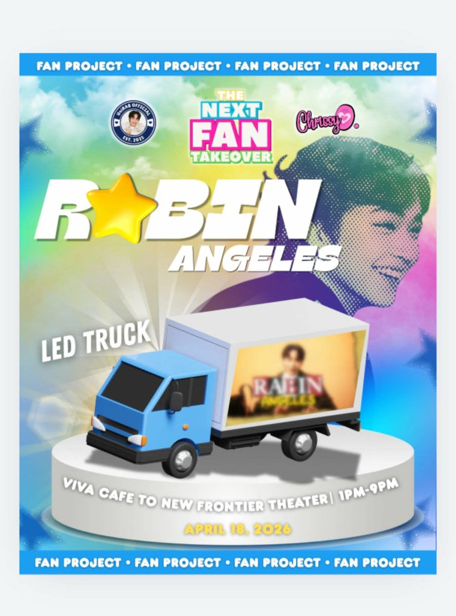 Catch the 3-screen LED truck in action! 🚛

We’re taking over the streets around Viva Cafe and New Frontier Theater today from 1 PM to 9 PM, to show our support for our main man, <a href="/rabinangeles_/">‏ً</a> 

If you see us, tag us! 📸
