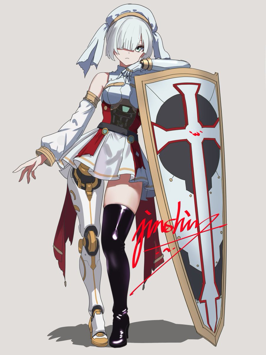片メカクレメカボディ義足義手シールダー（原文そのまま）進捗