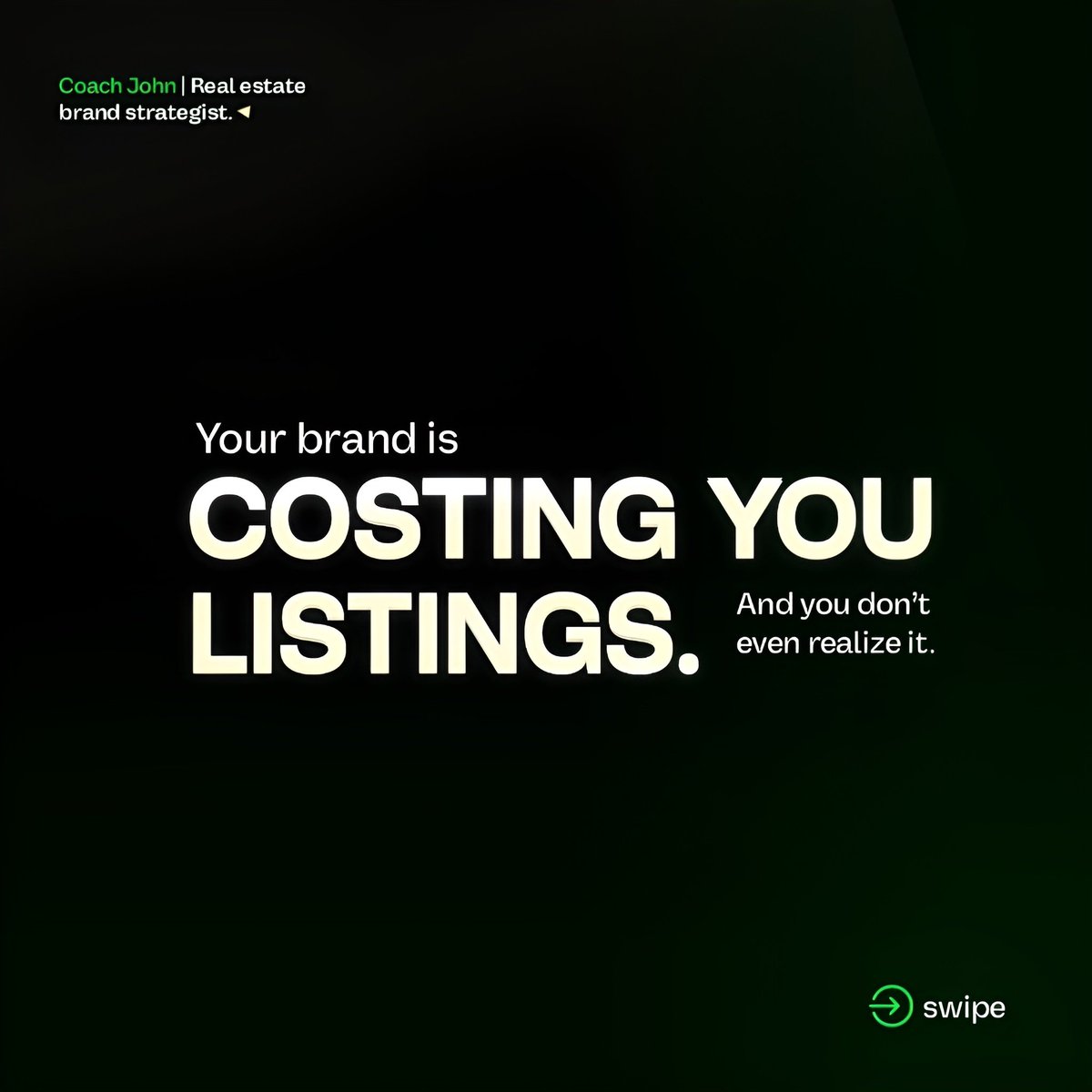 ChiLib303's tweet photo. MOST REAL ESTATE AGENTS ARE LOSING clients before the first conversation happens.

Not because of their experience.
Not because of their pricing.
Because their brand doesn't communicate trust at first glance. https://t.co/Wj1jr1BxnG