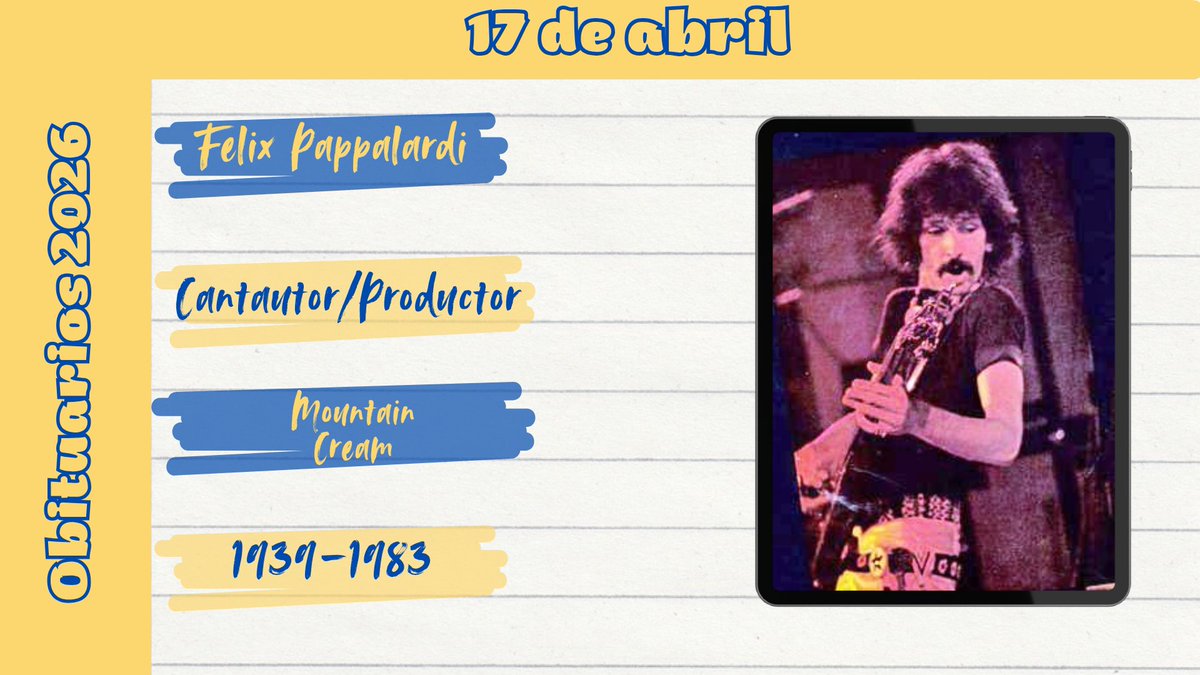 AntologiasRock's tweet image. Obituarios #FelixPappalardi #Mountain #Cream.