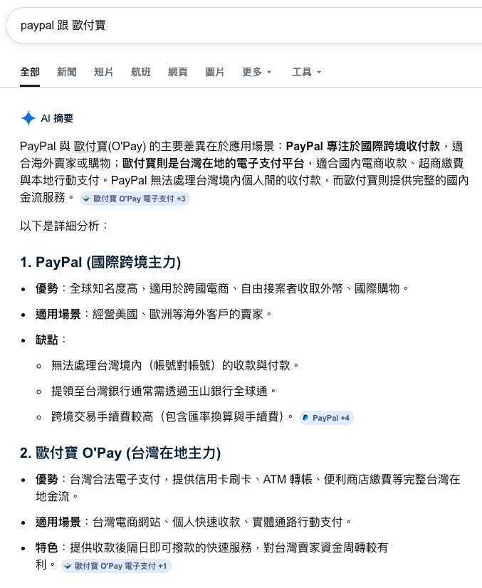 原來歐付寶跟paypal不是同一個東西嗎
我一直以來都認為歐付寶就是paypal在台灣這邊的中文翻譯
((((°Д°;))))
