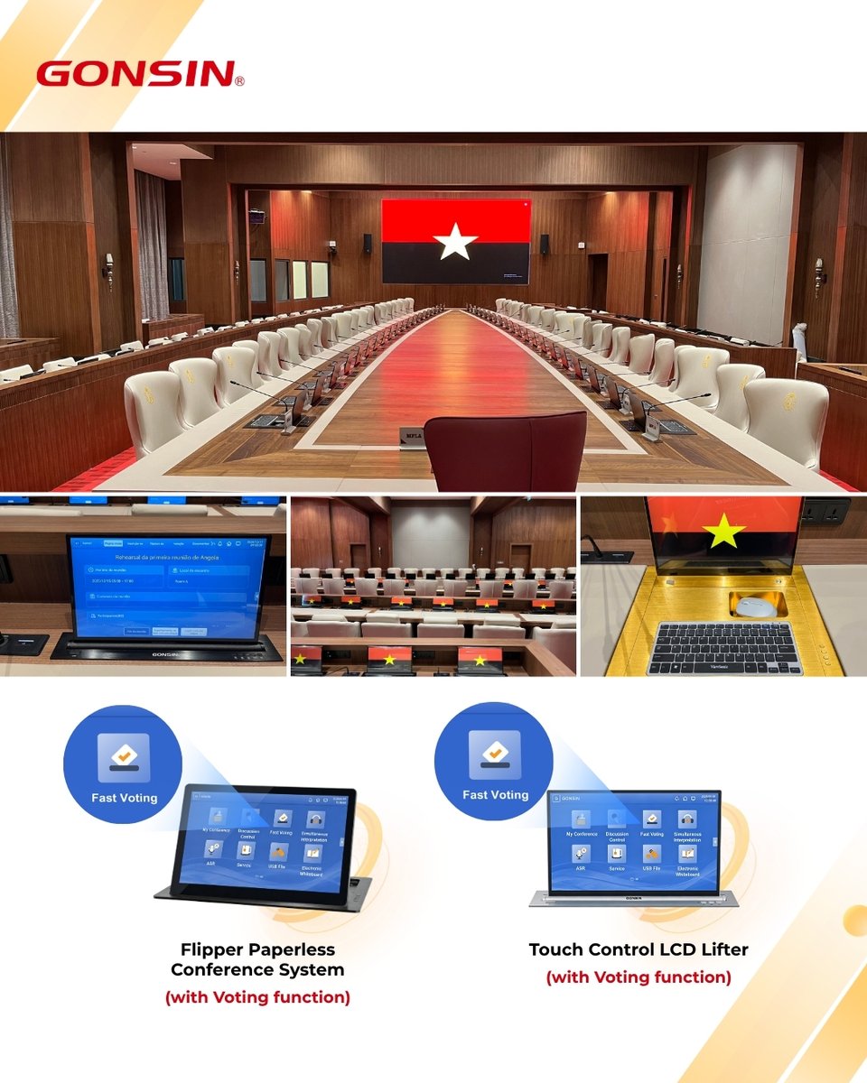 GONSIN2003's tweet image. Discover GONSIN Integrated Conference Voting Solution for Large Venues - we provide versatile, state-of-the-art solutions tailored to your exact space and needs.

🌐 Learn more about upgrading your venue: gonsinai.com

#AudioVisual #voting
