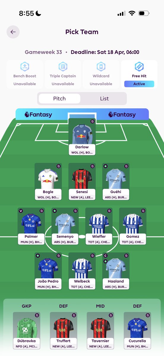 FPLHoser's tweet photo. @FPL_S7S Too much Brighton? https://t.co/VQH0JBjrCT