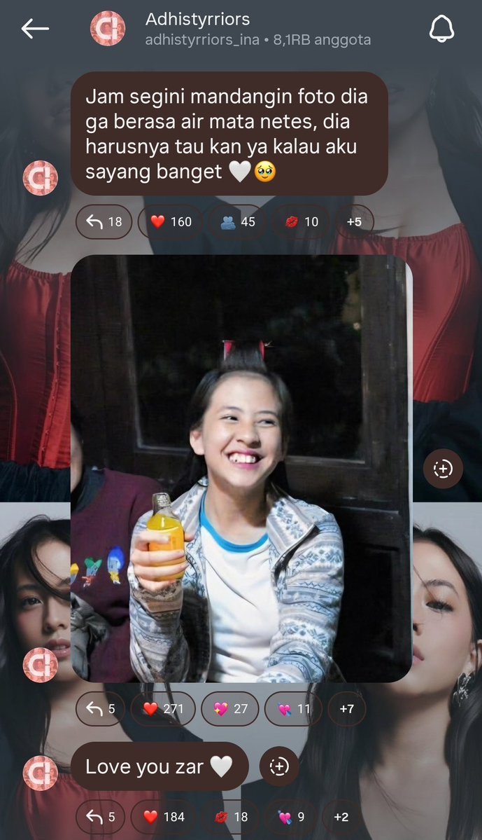 semuanya pada kangen sama zara termasuk admin adhistyrriors🥹🤍 we love u sayaangg <a href="/slowdownya/">zara</a> 🤍