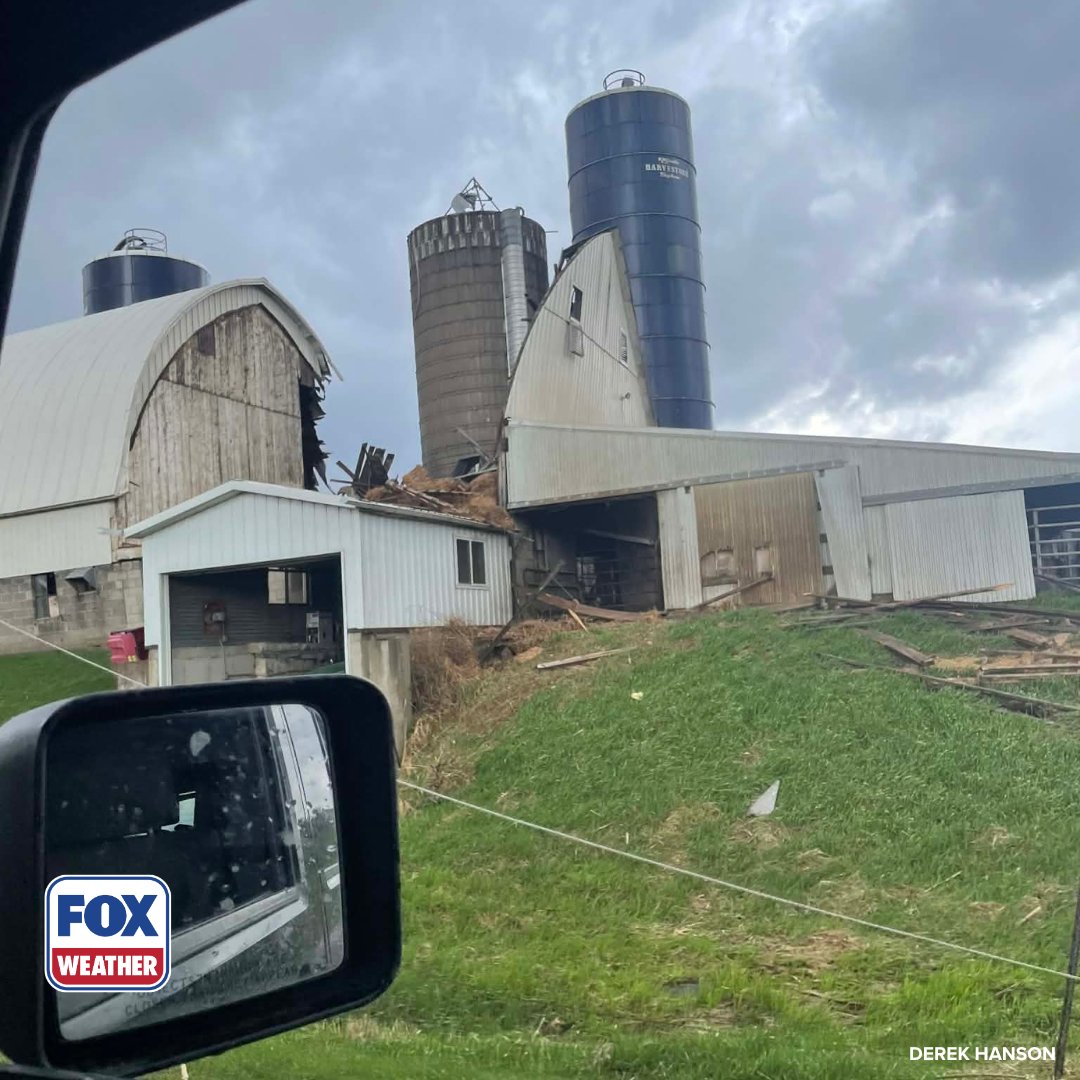 foxweather's tweet image. WIDESPREAD DESTRUCTION ‼️: A violent tornado touched down in Montana, Wisconsin, causing significant damage across the region. Numerous structures were destroyed and power lines were knocked down, leaving widespread impacts in the area.

#tornado #wisconsin #destruction #montana