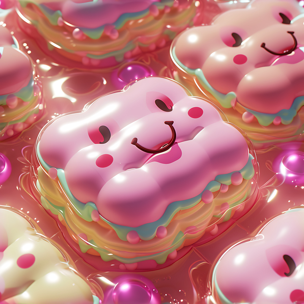 aitextured's tweet image. Seamless 3D Inflated PBR Texture of Pastel Pink Vinyl Puffy Pillows with Smiling Faces - free seamless PBR texture (1K-8K). Download: aitextured.com/textures/Infla… #texturing #pbr