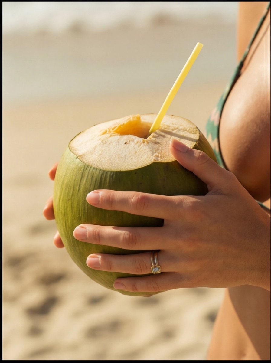 SummerHayes123's tweet image. beach days are hitting different with a cold coconut 🥥☀️ #beachlife #summerdays