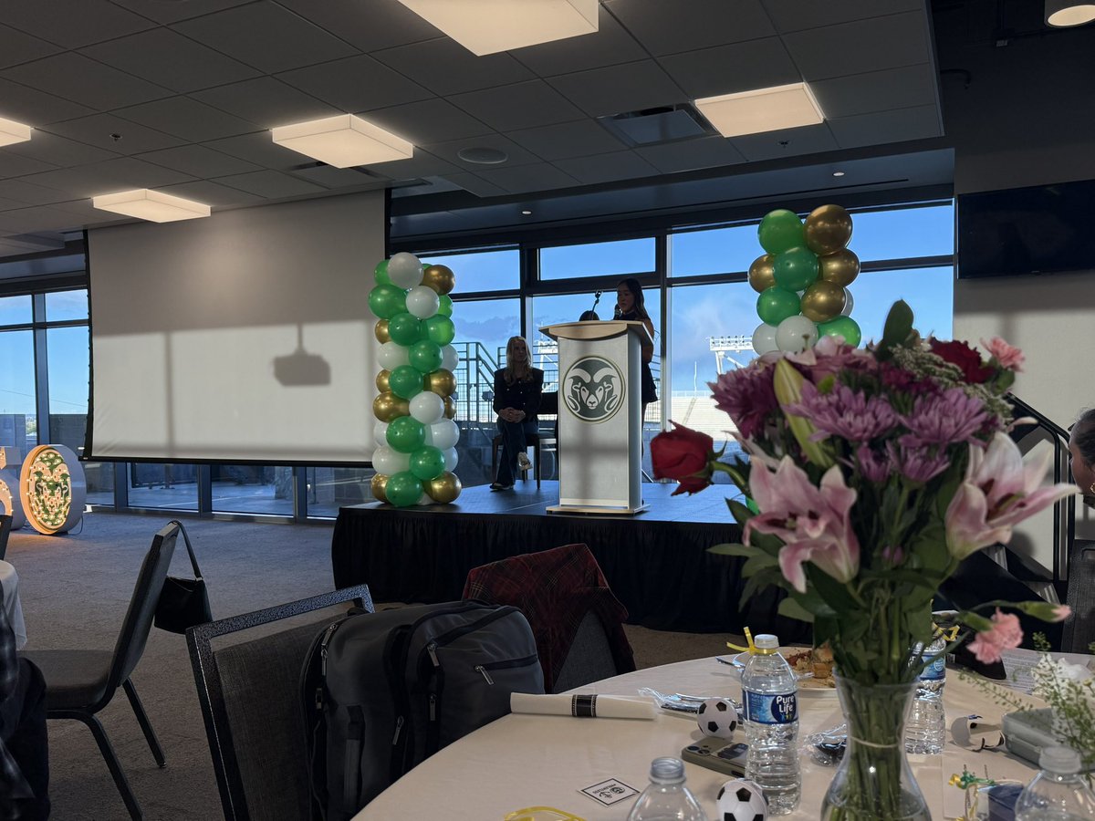 ColoradoStateAD's tweet image. It’s great to be with our @CSUFutbol team and their supporters tonight for their spring banquet. #ProudToBe

🐏 ⚽️ 📈