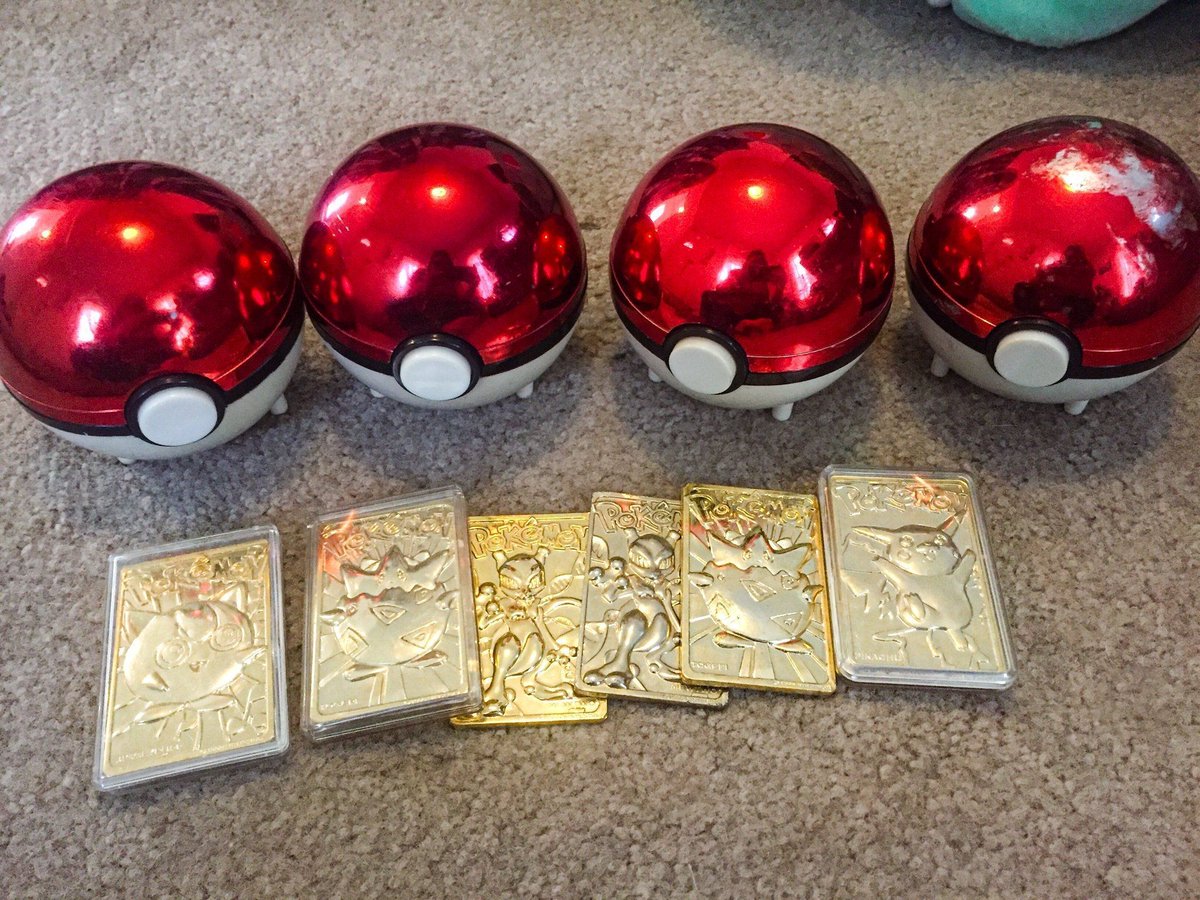 Pokmon gold-plated trading cards from Burger King (1999)