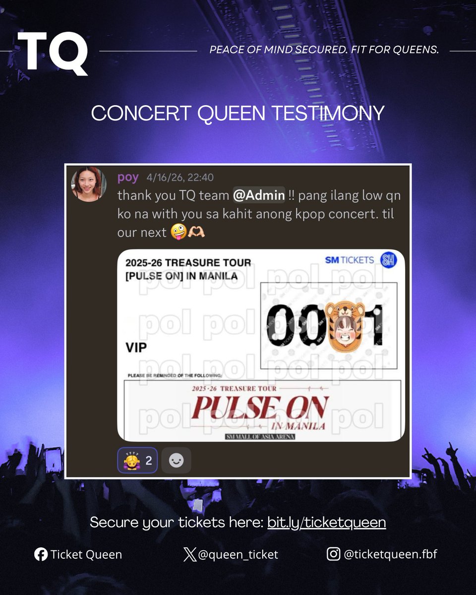 Ticket Queen | Peace of mind secured tweet media