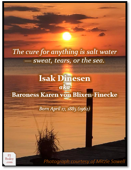 PJBraley's tweet photo. Remembering the birthday of Isak Dinesen aka Baroness Karen von Blixen-Finecke, née Karen ChristenzeDinesen, Danish writer.
More: https://t.co/JuxQsFZN3g 

#author #OutofAfrica https://t.co/mhgOViA0j7