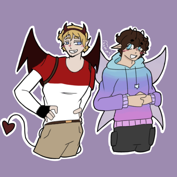 hopefulkye's tweet photo. #hornyduo!!! Im so excited for their comeback you guys dont even know…
anyways, some art of one of my fav duos :3

#lilacduo #hornybrigade #qsmp2 #tommyinnit #wichtiger #tommyinnitfanart #wichtigerfanart https://t.co/t5WfqZwHvF