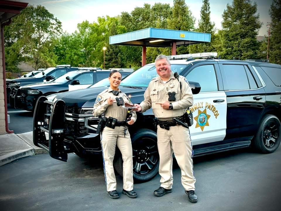 ChpUkiah's tweet photo. On 4/10/2000, Officer Holzhauer began his career with the CHP dedicating himself to serving and protecting the people of California. On that day, Officer Garcia was born.

From one generation to the next, the commitment to public safety continues.

Thank you, Officer Holzhauer. https://t.co/5QxuV6yJcw