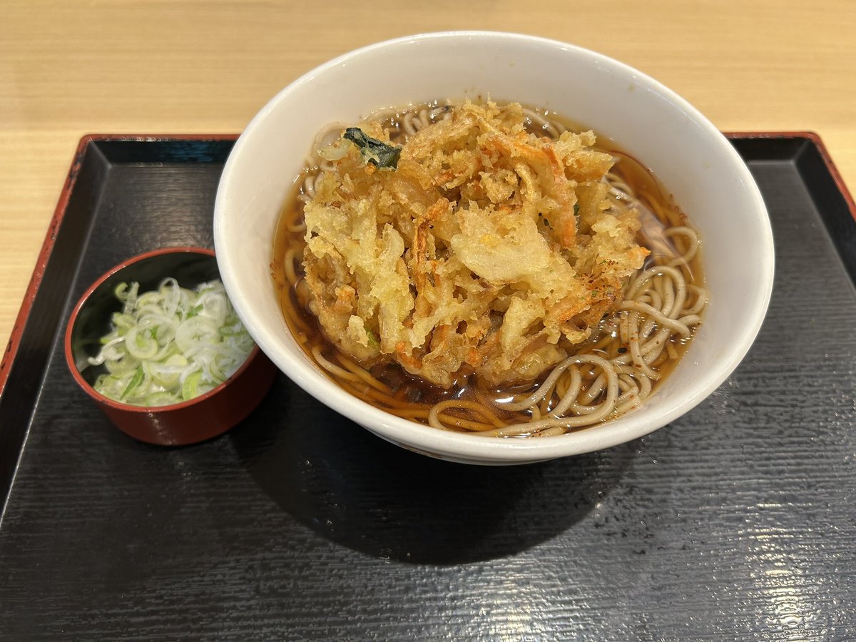 nao_november's tweet image. 昨日は仕事で移動中のお昼ごはんに久しぶりに駅そば食べました。美味しかった〜😋
#駅そば #かき揚げ #soba