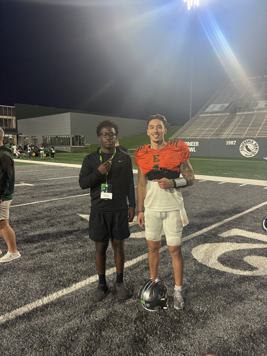 Keshauntaylor24's tweet photo. Had a great time @EMUFB spring game can’t wait to come back for another great opportunity. @CoachBHumbert @CoachKirk_EMU @CloverFootball @cloverathletics @CoachLotz77 https://t.co/rw9UA75epa