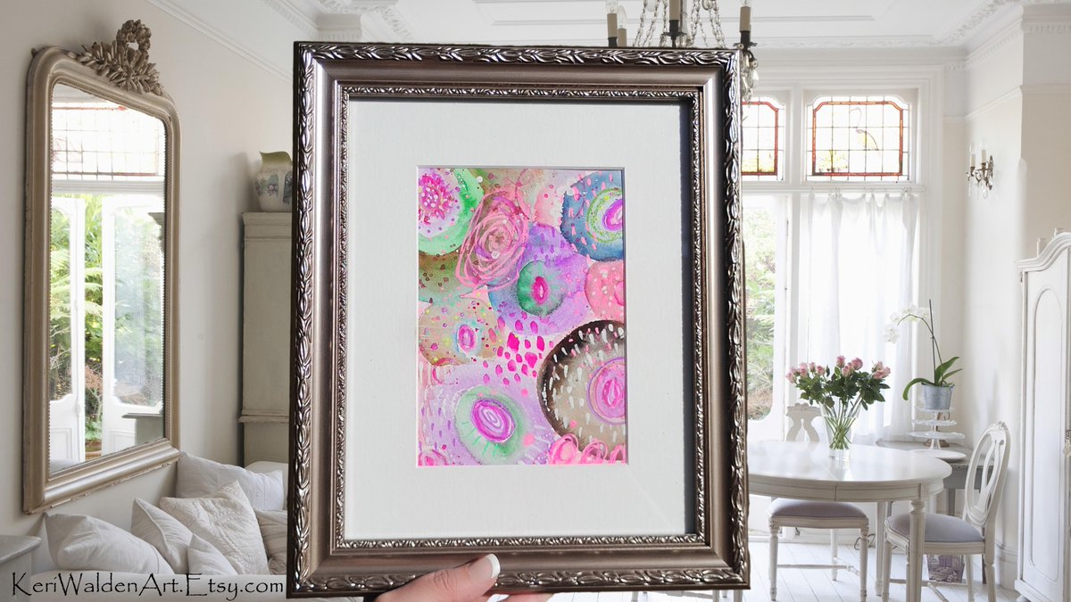 KeriWaldenArt's tweet image. New #originalpainting #abstractart #donuts #sweettreat #dessert #wallart #kitchenart #watercolorpainting #foodart 
Available in my shop: KeriWaldenArt.Etsy.com
Sold unmatted &amp;amp; unframed
Frame for display purposes only