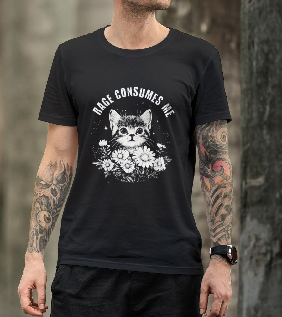 sarastanbrand's tweet image. This is a ‘tell me your favorite spot’ prompt: What’s your go-to t-shirt for expressing your mood? The "Rage Consumes Me" cat tee with its floral sparkles definitely hits home for me. 🌸 What’s yours? sarastan.com/product/t-shir…

#CatLovers #FloralFashion #TshirtLove