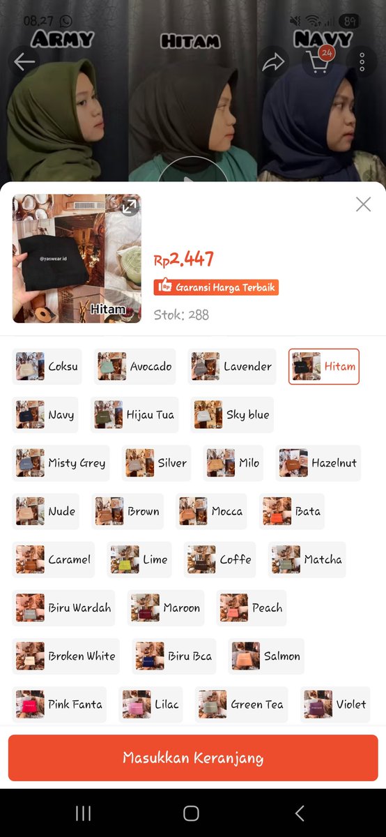 Cepetttt siapaa mau kerudung segiempat mulai 2rbuan - 10rbuan aja banyak pilihan warna 😍
s.shopee.co.id/AADJJMkRBh