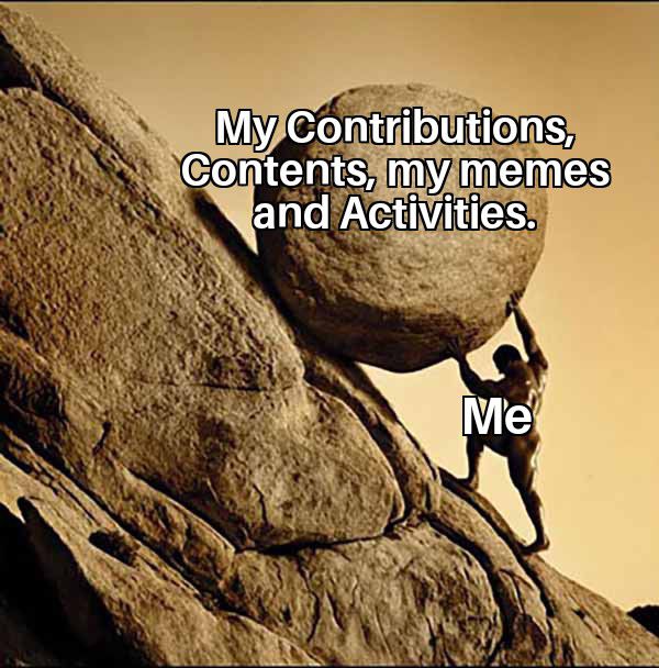 Gmcrete <a href="/ConcreteXYZ/">Concrete</a> community 

This is how i handle my contribution to Concrete 

Wake up daily and finding memes , art , content 

And start making it 
Hoping team members acknowledge my contribution 💪

I know my every step recorded and counting but I'm waiting for results