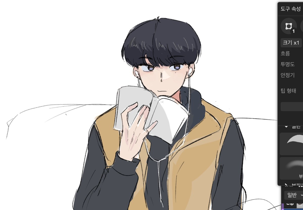 젤 최근에 그린게 이것 뿐..
