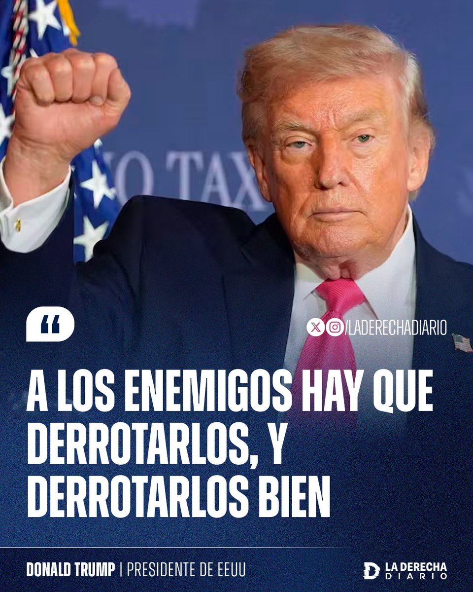 🚨🇺🇸🇮🇷 | "A los enemigos hay que derrotarlos, Y DERROTARLOS BIEN": Donald Trump celebró la apertura del Estrecho de Ormuz lograda gracias a la presión ejercida sobre el régimen terrorista iraní, advirtiendo que continuará con el bloqueo naval hasta que se alcance un acuerdo de