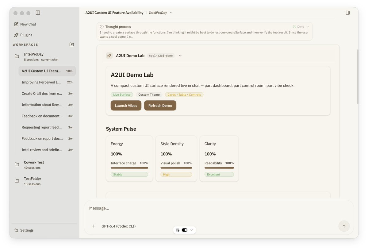 Experimenting with A2UI