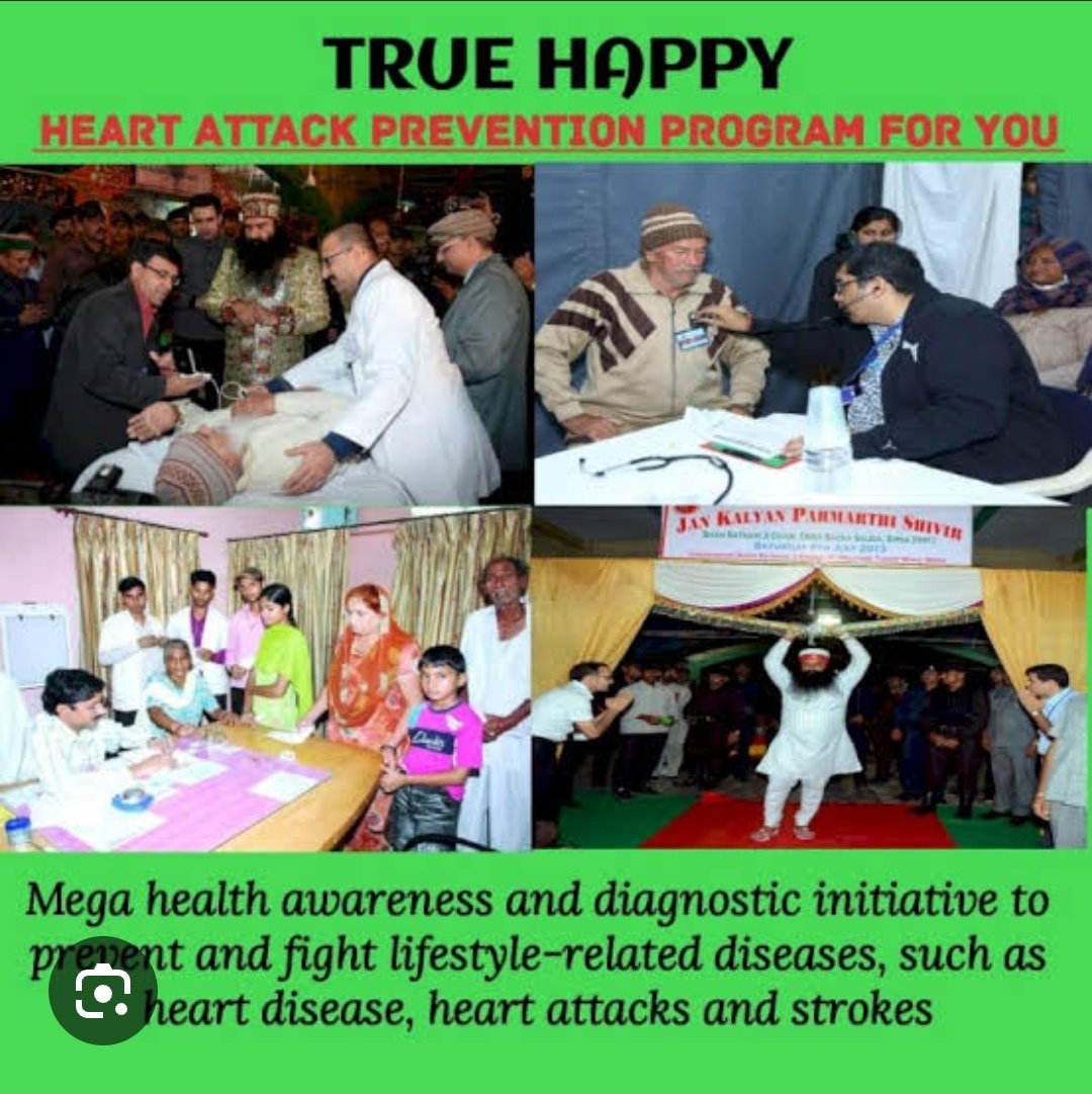 GeetaIn55430726's tweet photo. Your heart operates incessantly for your benefit; hence, it warrants care as well. Attend the Free Heart Checkup Camp and give precedence to your health. Inspired by Saint Gurmeet Ram Rahim Ji.  #FreeHeartCheckupCamp https://t.co/ZqkAN1YXjk