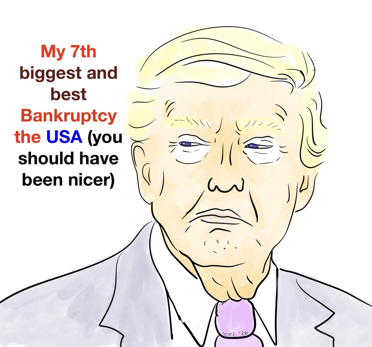 trumpetsnoise's tweet image. The bankruptcy of America by the klown king of kon.  The thought weave is maybe, probably, a little bit, could be Alzheimer’s. 
#politicalcomedy @TrumpDailyPosts @DonaldJTrumpJr @WhiteHouse @DanScavino @DailyIranNews