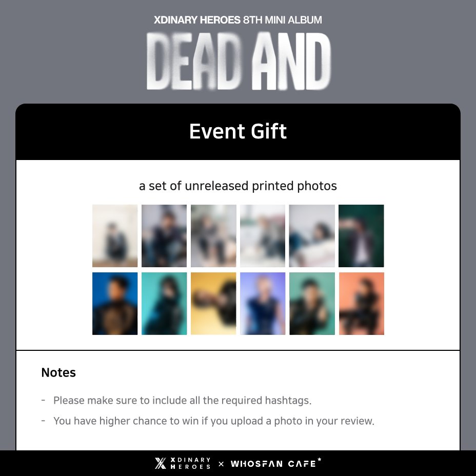 WhosfanCafe☕ Xdinary Heroes 8th Mini Album [DEAD AND] Official