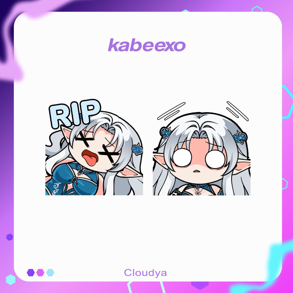 21Cloudya's tweet image. Emote comms for @Kabeexo 

Thank you so much for your trust!
#vgencomms #emotes