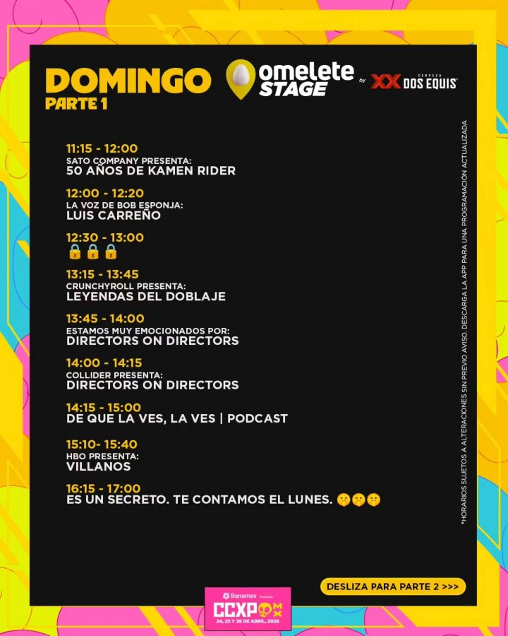 Temos o horário do painel de Vilanesco na CCXP México!

Anota aí: 18:10-18:40 pelo horário de Brasília.